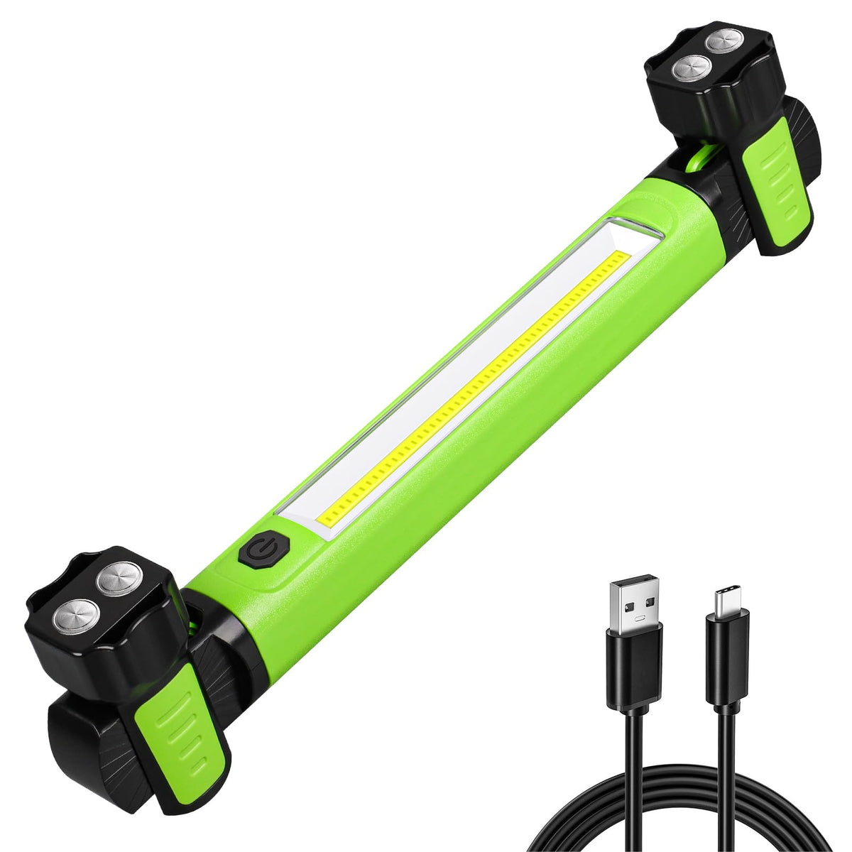 Ropelux work light front view shows 2500lm brightness for a clear workspace.