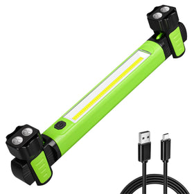 Ropelux work light front view shows 2500lm brightness for a clear workspace.