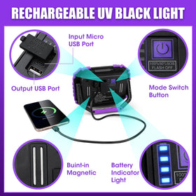roperry 395nm ultraviolet flood light for glow-in-the-dark displays