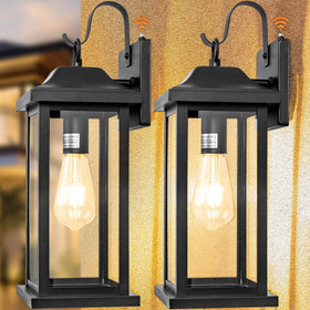 Roravilila two-pack dusk-to-dawn outdoor wall light for automated exterior lighting