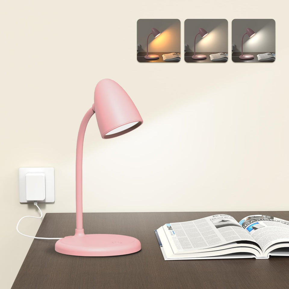 RORENSE LED desk lamp with 360-degree rotation for flexible bedside lighting.