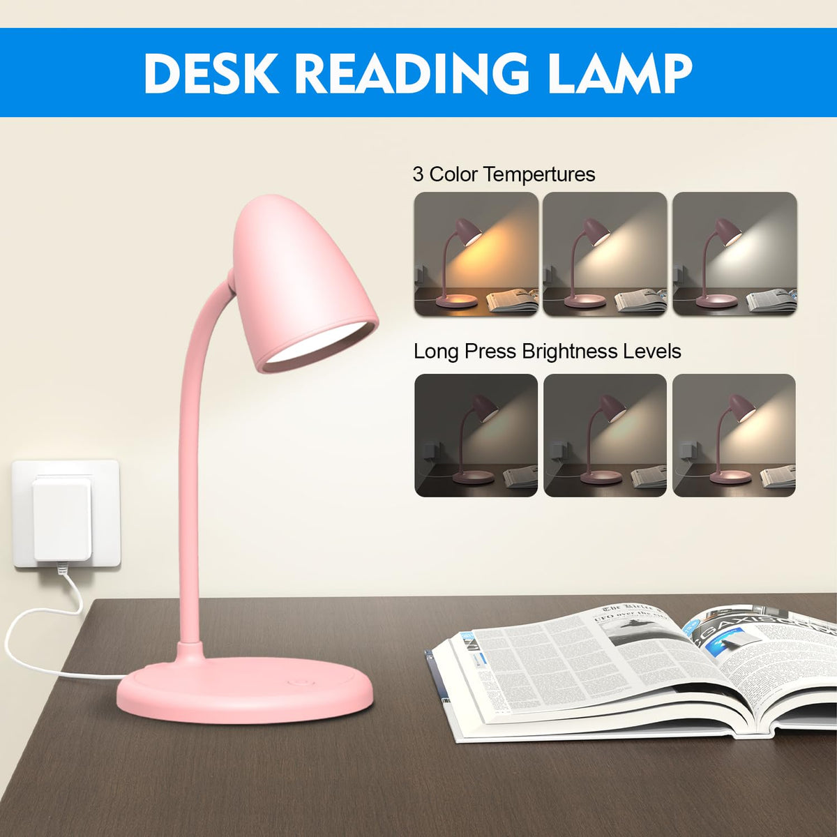 RORENSE compact bedside lamp fits small desks and dorm setups.