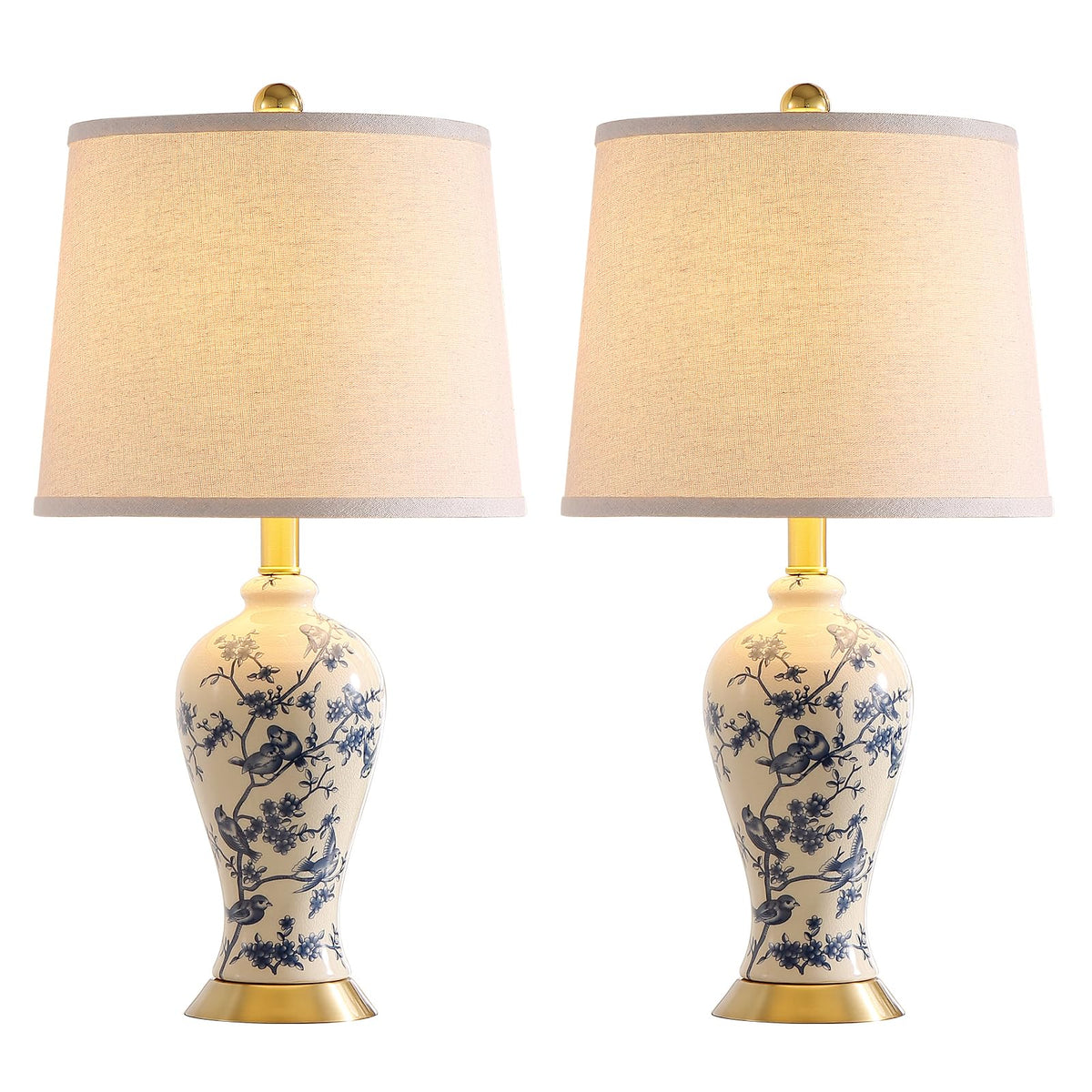 RORIA paired lamps on a sideboard adding symmetry and soft illumination