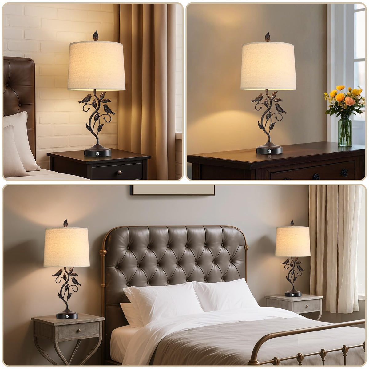 RORIANO 3-way dimmable touch-control lamp for adjustable brightness