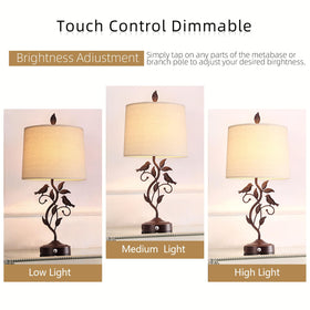 RORIANO leaf and bird table lamp highlighting nature-inspired decor