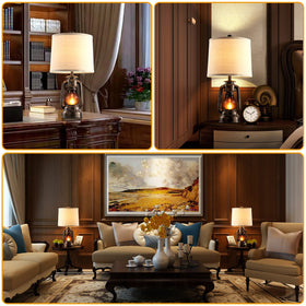 RORIANO linen drum shade softens lighting to reduce glare