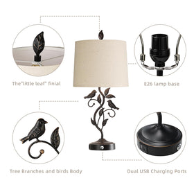 RORIANO nightstand lamp suitable for bedroom setup