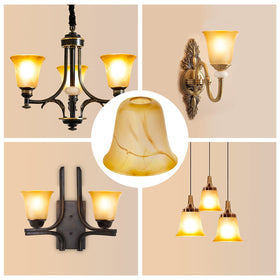 RORIANO Amber crackled shade emits warm glow for cozy spaces