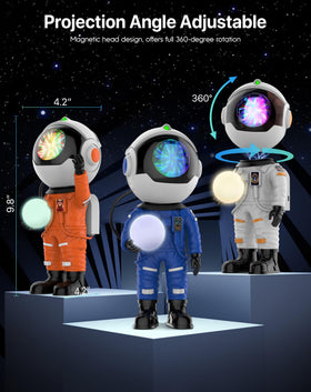 Rossetta Astronaut Galaxy Projector magnetic head lets you adjust projection angle.