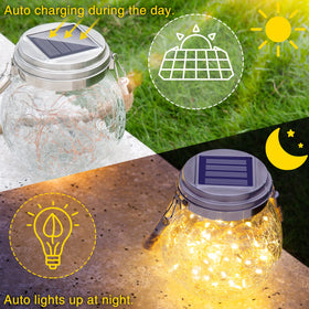 ROSHWEY lanterns auto on/off for hassle-free night lighting.