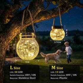 ROSHWEY outdoor lantern with rope handle ideal for porch hanging.