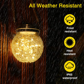 ROSHWEY outdoor lanterns withstand weather for year-round decor.