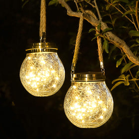 ROSHWEY solar lantern garden decor – warm ambient light for inviting outdoor evenings.