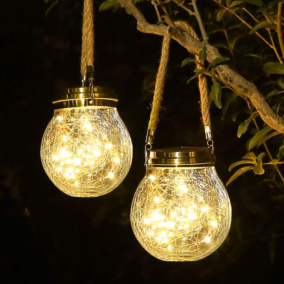 ROSHWEY solar lantern garden decor – warm ambient light for inviting outdoor evenings.