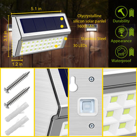 ROSHWEY easy-installation lights with screws or tape for quick setup