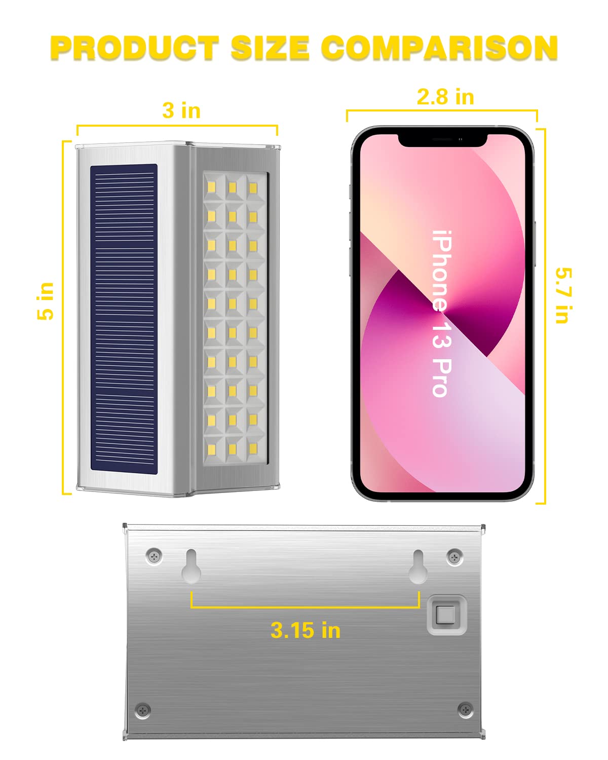 ROSHWEY IP55 waterproof design endures rain and snow for year-round use.