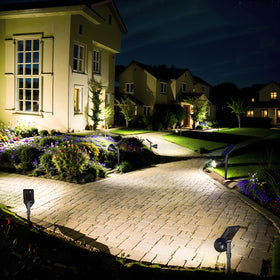 ROSHWEY 600lm bright pathway lights enhance walkway visibility at night.