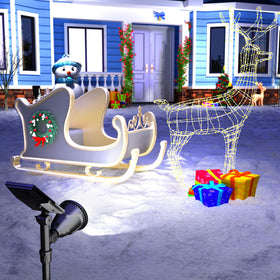 ROSHWEY energy-saving outdoor lights reduce electricity use along walkways.