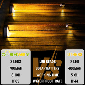 roshwey solar step lights durable abs material for outdoor use