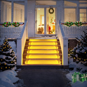 roshwey solar step lights dual-sided design enhances porch safety