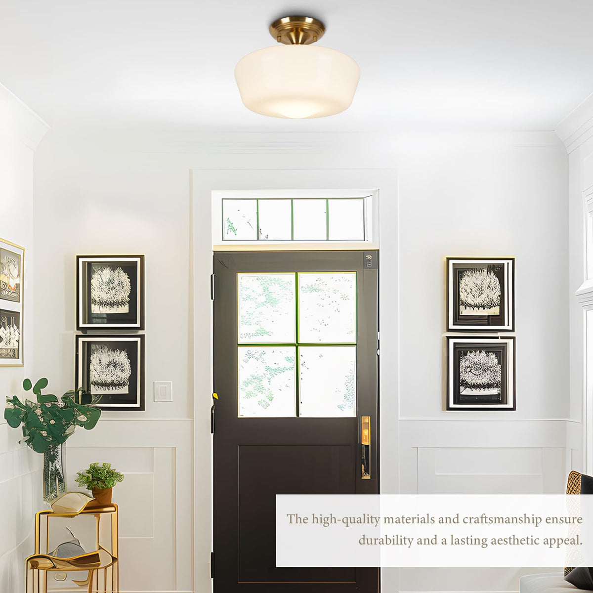 Rosient ETL certified semi-flush ceiling light ensuring safety and reliability