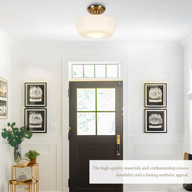 Rosient ETL certified semi-flush ceiling light ensuring safety and reliability