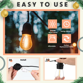 Rossesay energy-efficient 1.5W bulbs reduce power usage.