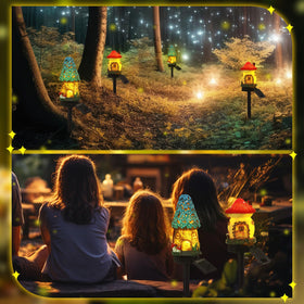 Rossesay Garden Mushroom Light provides playful illumination for outdoor spaces.
