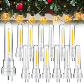 Rossesay S14 bulbs in socket for quick outdoor lighting upgrades