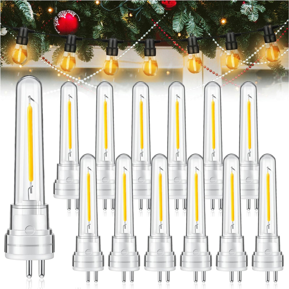 Rossesay S14 bulbs in socket for quick outdoor lighting upgrades