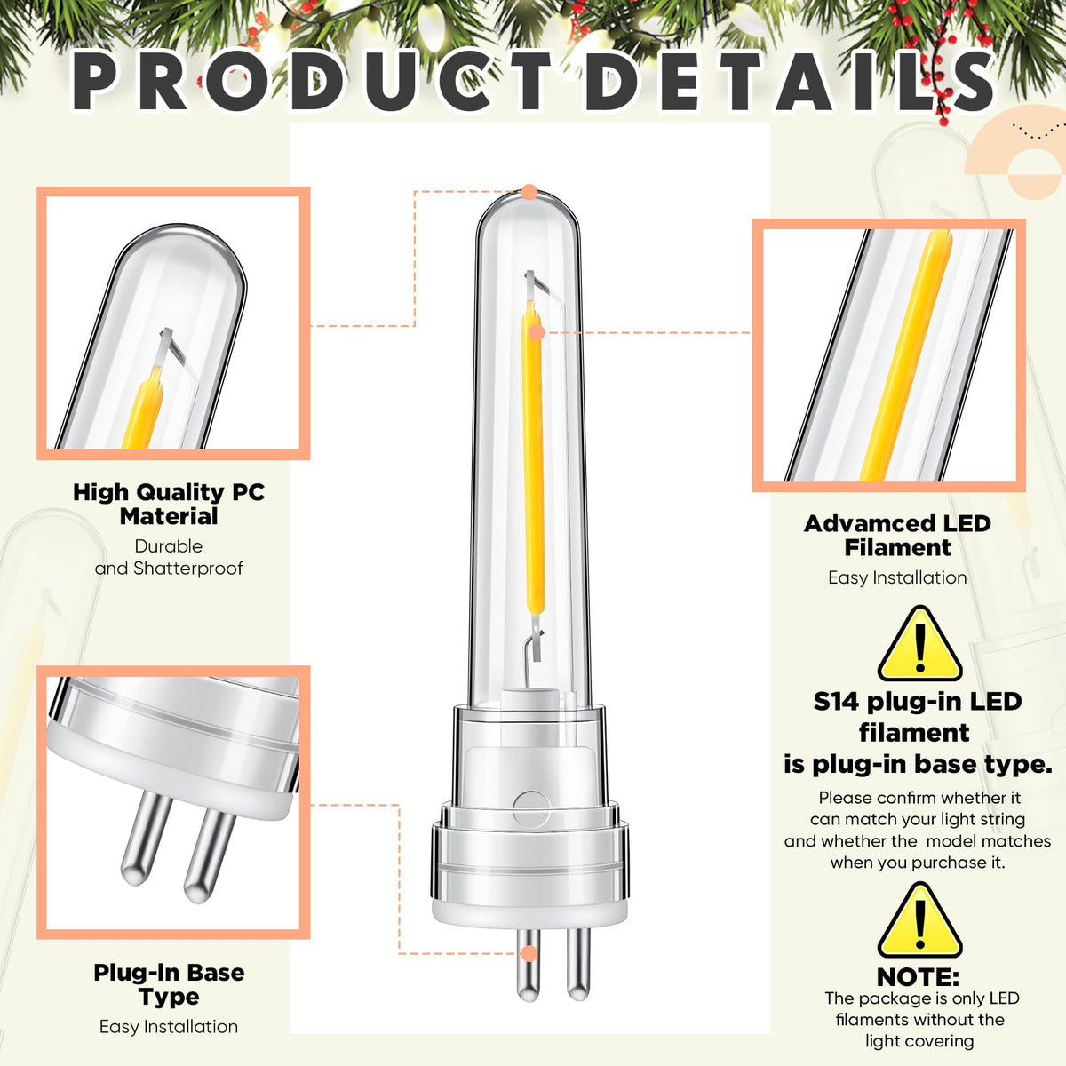 Rossesay waterproof outdoor bulbs withstand weather for year-round use
