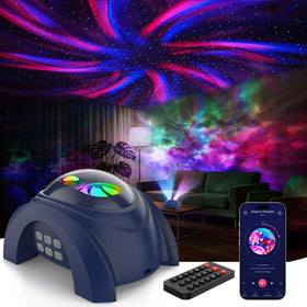 Rossetta Dual Lens Galaxy Projector front view offering immersive wall visuals for relaxation