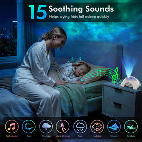 Rossetta nebula projection fills walls and ceiling with dreamy light