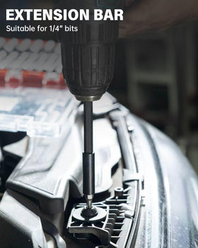 ROTATION 6-inch bit extension reaching hard to access fasteners