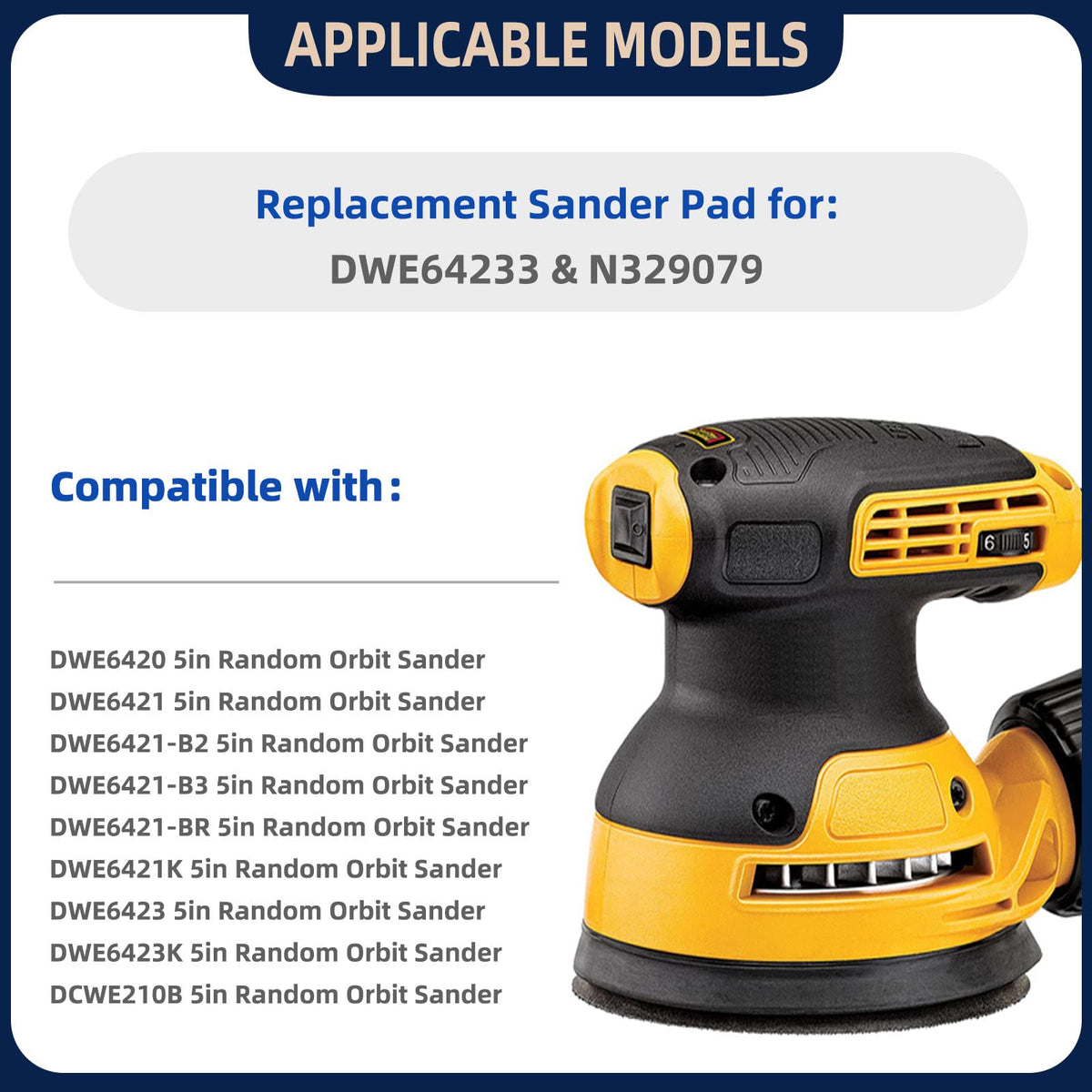 Eight-hole dust collection on ROtesonne pads for Dewalt sander; cleaner work surface