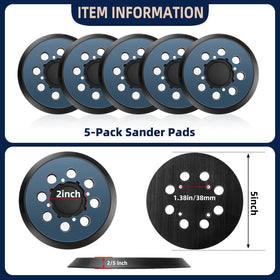 ROTESONNE sanding pads for DWE6421/6423; broad compatibility and secure hook-and-loop fit