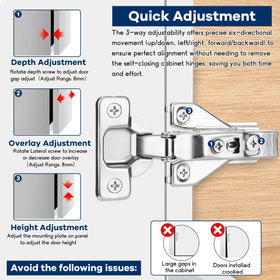 ROTESONNE face frame plates support precise alignment for doors