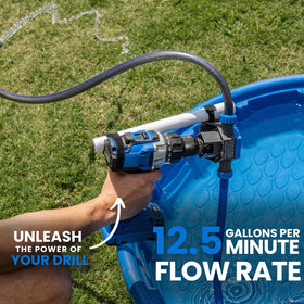 Delivers 12.5 gallons per minute for fast transfers.