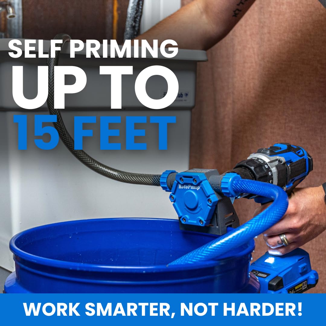 Self-priming up to 15 ft enables easy startup in tight spaces.