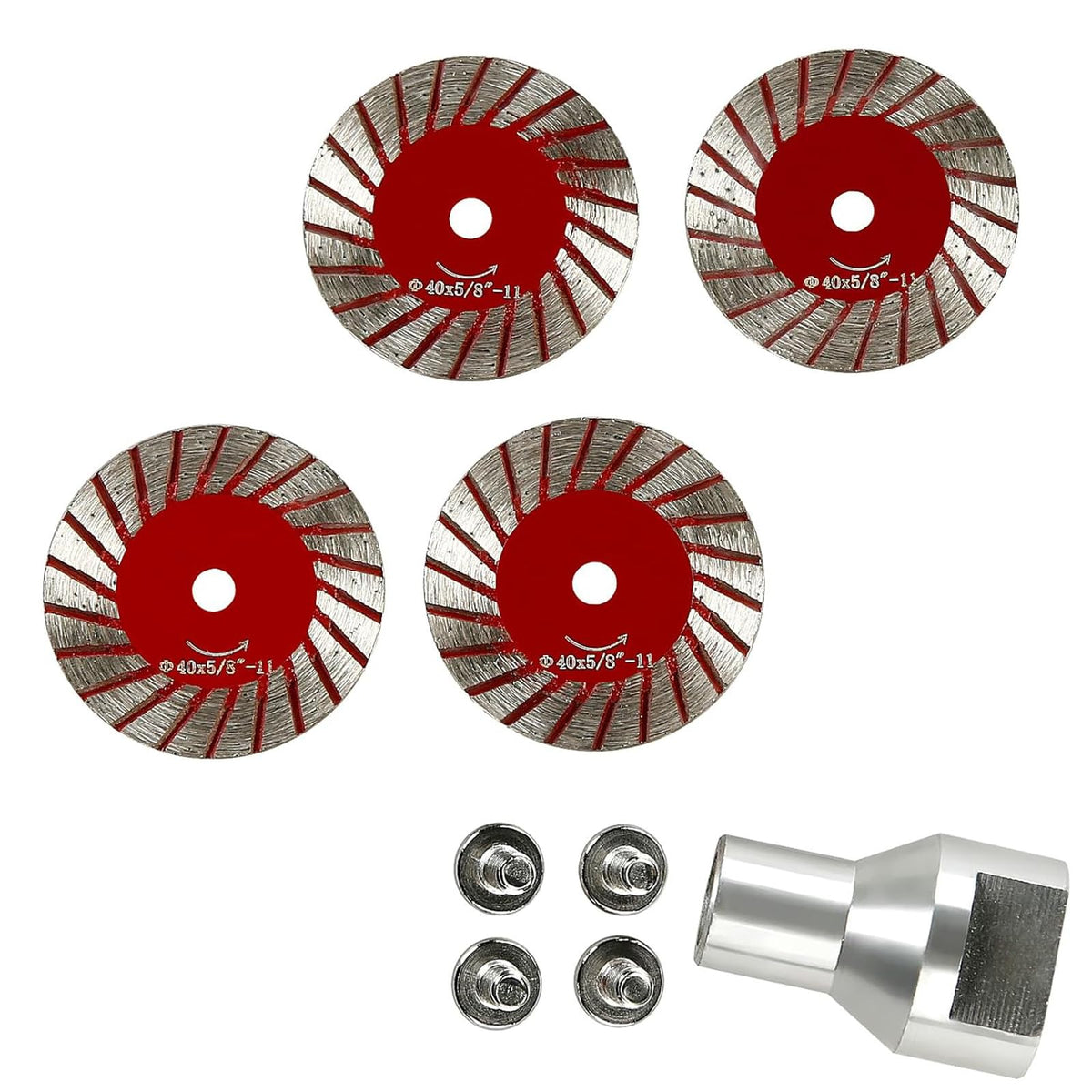 Rottipe 40mm diamond saw blade set for precise beveling on granite