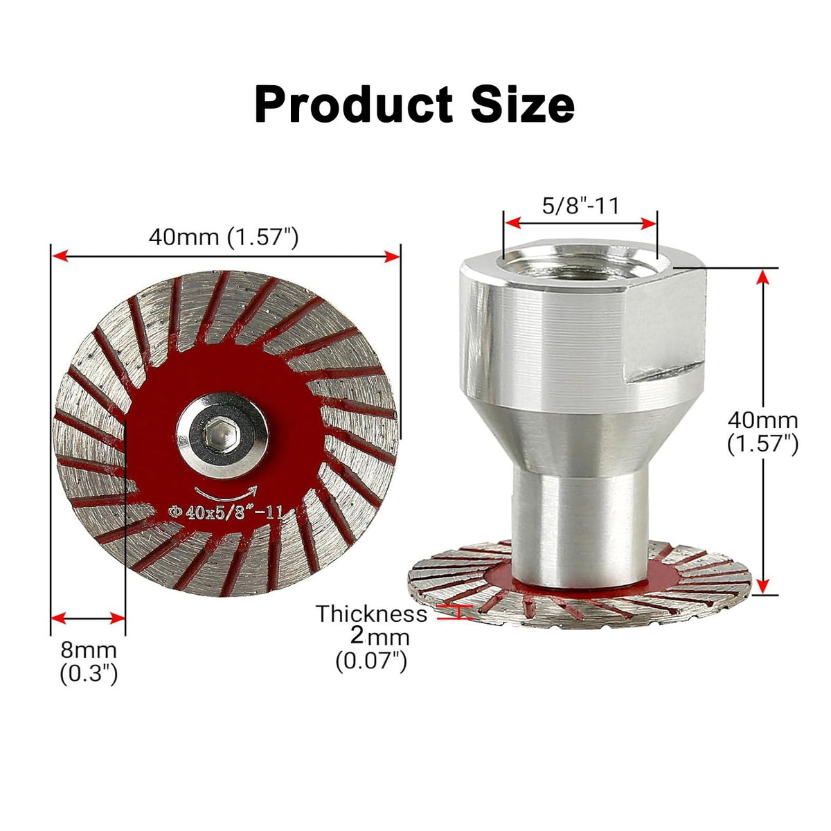 Rottipe five piece diamond sanding discs kit for fast shaping