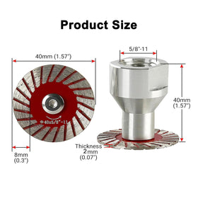 Rottipe five piece diamond sanding discs kit for fast shaping