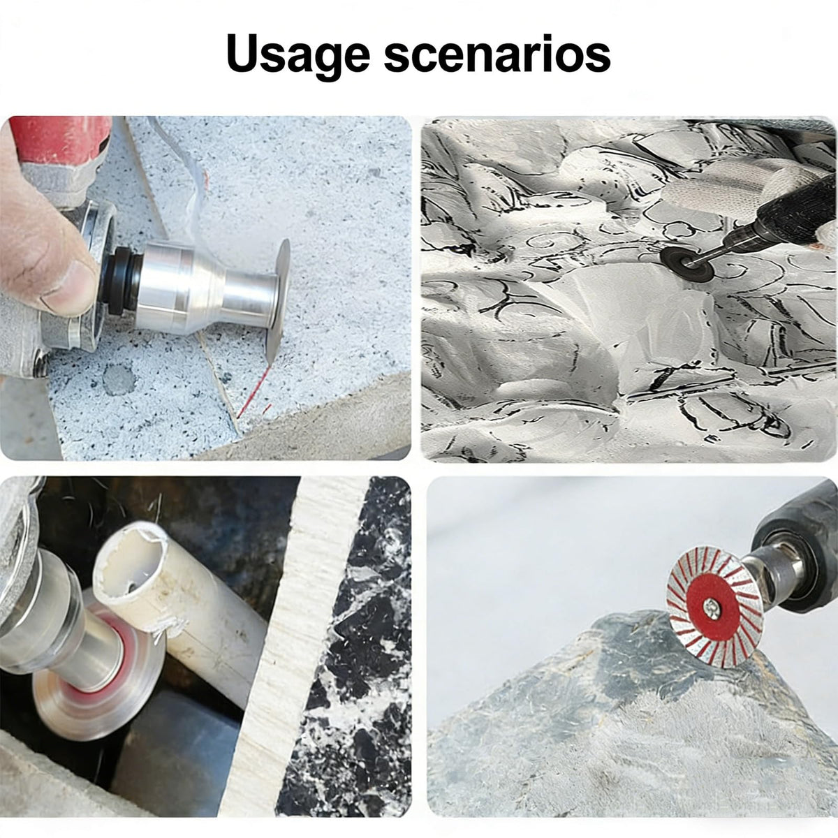 Rottipe stone processing tools setup for tombstones and monuments