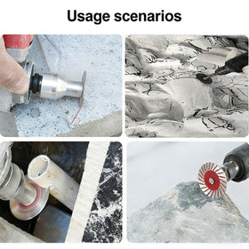 Rottipe stone processing tools setup for tombstones and monuments