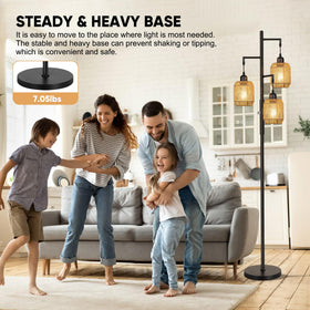 ROTTOGOON three included 6W LED bulbs deliver steady, flicker-free light.