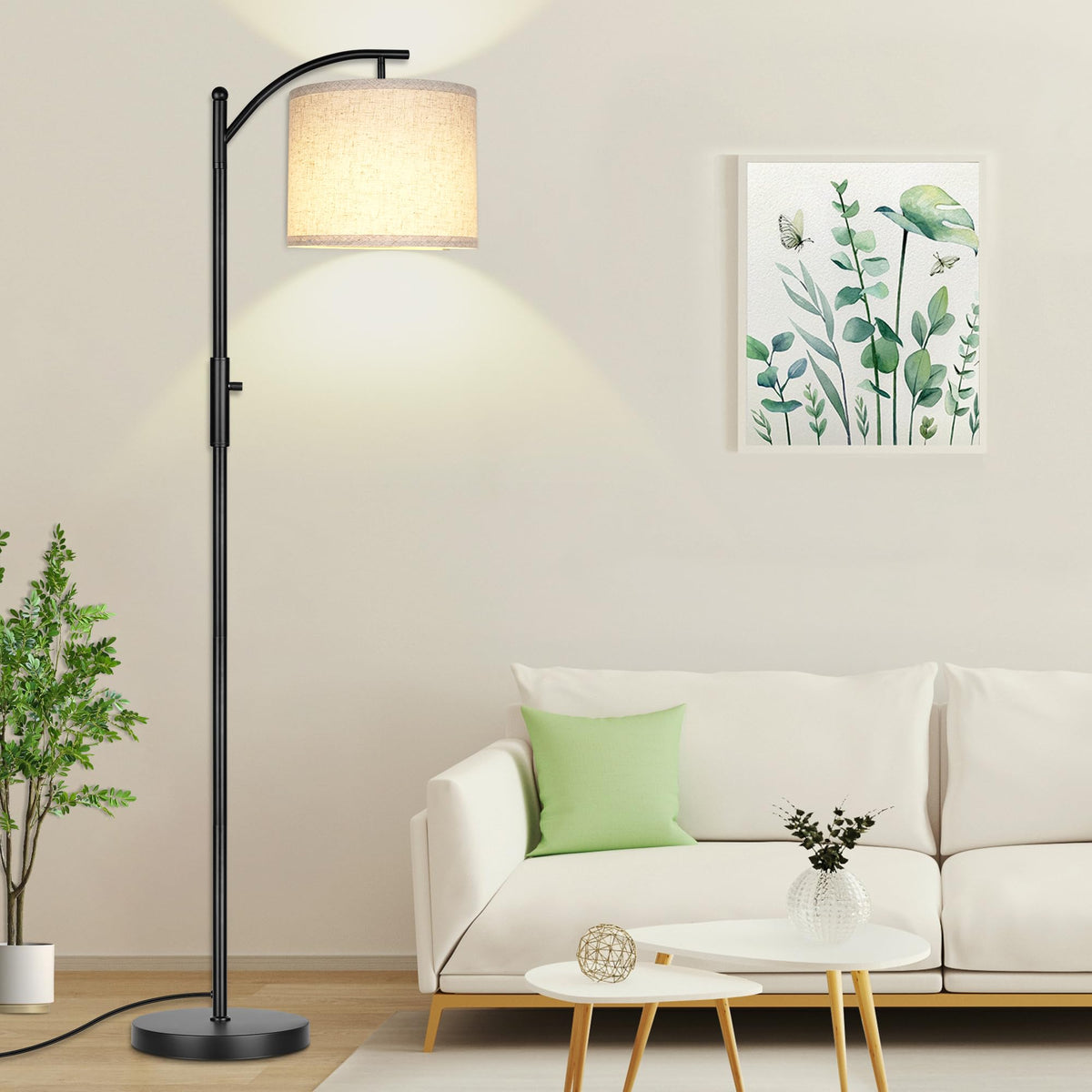 ROTTOGOON dimmable arc floor lamp base for versatile living room lighting