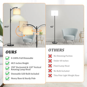ROTTOGOON arc shade on floor lamp diffusing warm glow