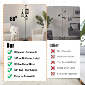 ROTTOGOON floor lamp with stable metal base stays steady on carpets