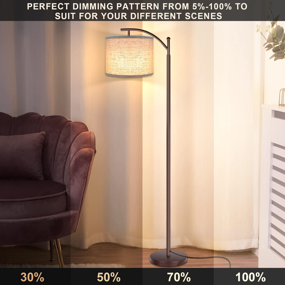 RottoGoon floor lamp foot switch for hands-free operation in any room