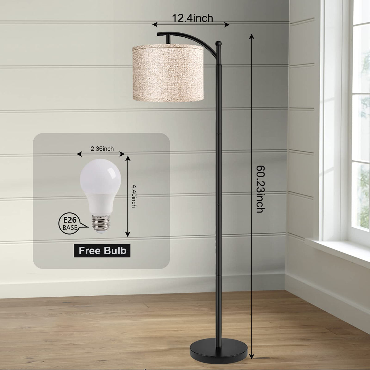 ROTTOGOON floor lamp in a cozy living room setting